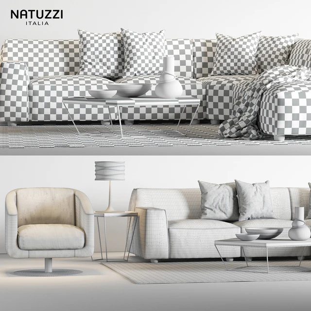 Natuzzi Forma sofa set 01 — Скачать