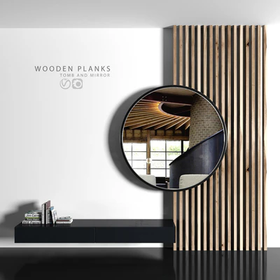Wooden planks and mirror — Descargar