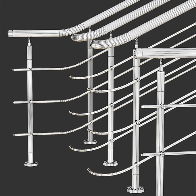 Stainless steel railing with wood inserts 2 — Descargar