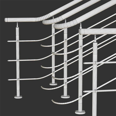 Stainless steel railing with wood inserts 2 — Ver 2