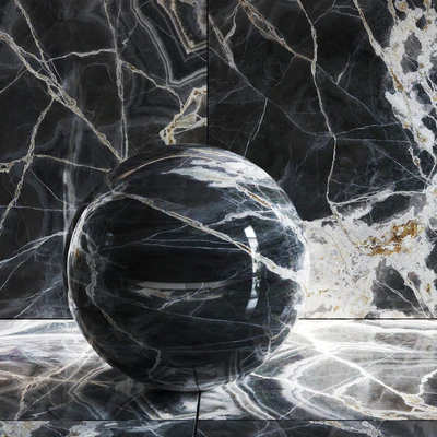 Black onyx porcelain stoneware tiles — Ver 3