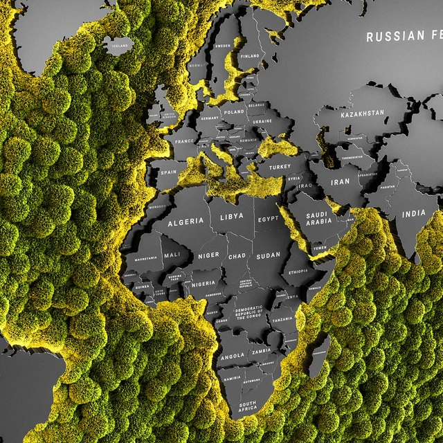 Vertical garden world map — Скачать