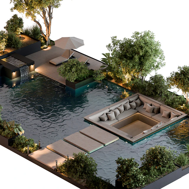 Landscape Furniture Backyard with Pool 96 — Descargar