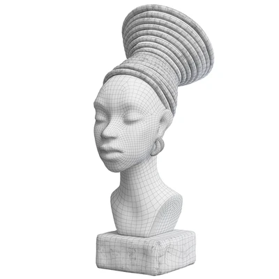 African girl sculpture — Ver 3