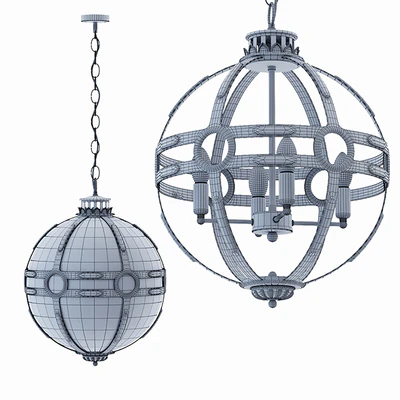Chandelier Eichholtz Lantern Hagerty Brass — Ver 3