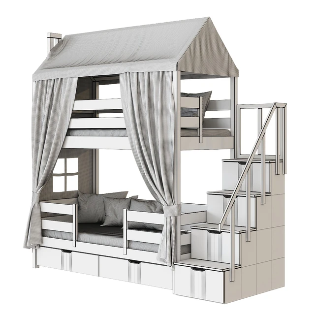 Children's 2-tiered bed house Madrid — Download