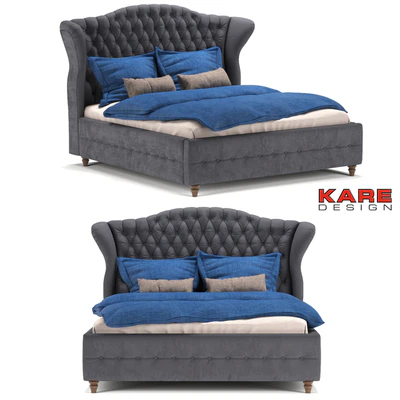 Kare Design Bed City Spirit Darkgrey — Ver 1