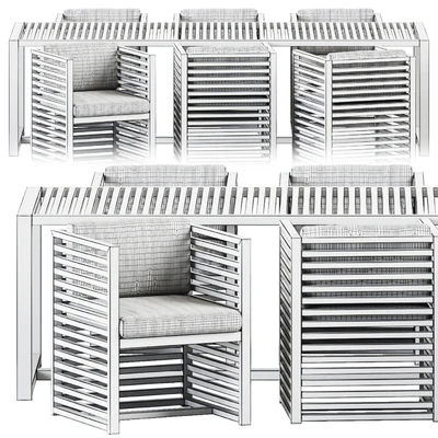 Outdoor Table and Armchair Dna teak by Gandia Blasco / Outdoor furniture — Ver 6