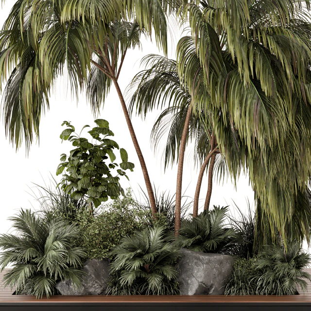 Outdoor Garden set bush and Tree - Garden Set 649 — Descargar