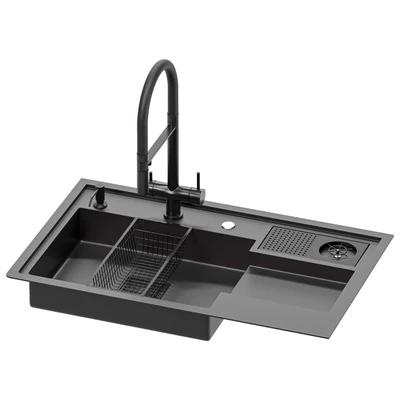 Sink Stainless Steel Cup Washer Sink Kitchen — Вид 1