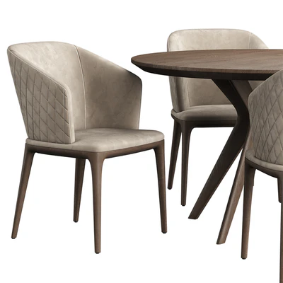 LOUISE Chair Clark Table — Ver 3