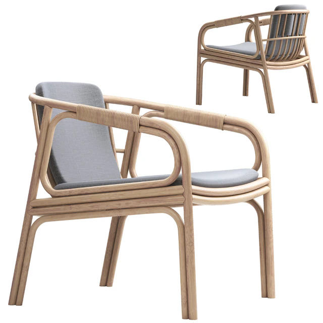 Rattan Lounger Armchair — Скачать