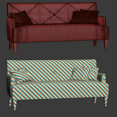 HBF Brentwood Sofa with button back / Triple sofa — Ver 4