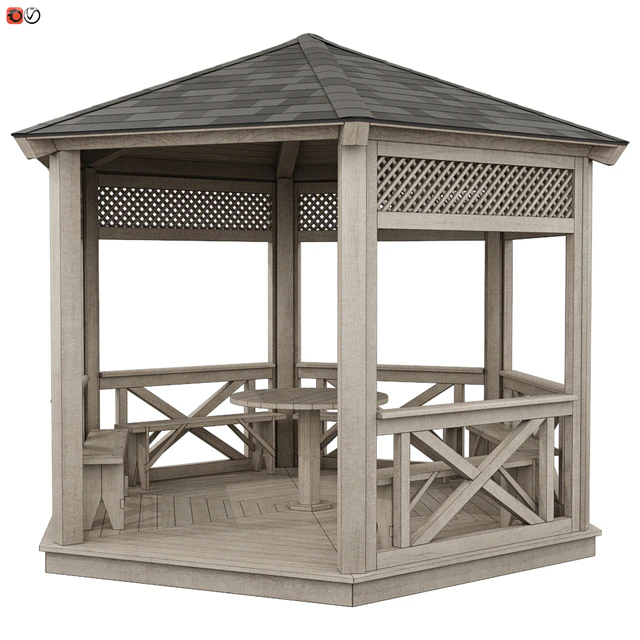 Garden Gazebo made of wood 03 — Descargar