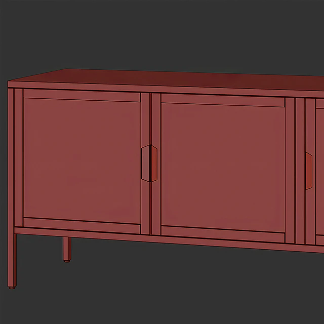 TV stand Listel Black — Descargar