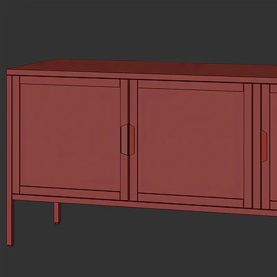 TV stand Listel Black — Ver 3