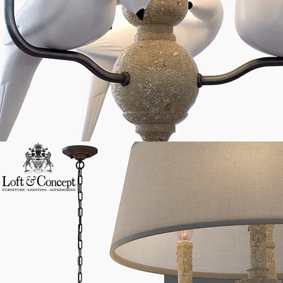 Подвесной светильник Norman Bird Chandelier Round — Вид 3