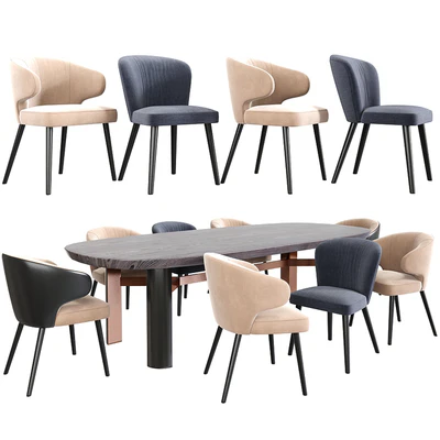 Minotti Aston Dining Chair Set — Ver 3