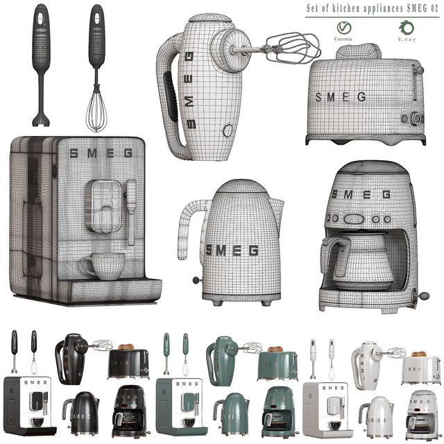 Set of kitchen appliances SMEG 02 — Descargar