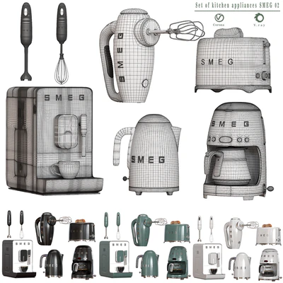 Set of kitchen appliances SMEG 02 — Ver 5
