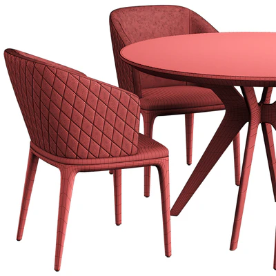 LOUISE Chair Clark Table — Ver 4