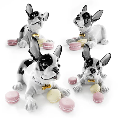 French Bulldog with Macarons Dog Figurine — Ver 1
