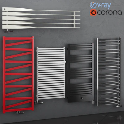 Set of heated towel rails Terma set 68 — Ver 1