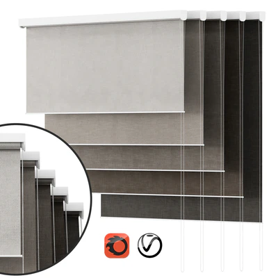 Roller blinds set 01 vray | corona — Ver 1