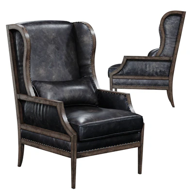 Hooker Furniture Living Room Laurel Exposed Wood Club Chair — Ver 1