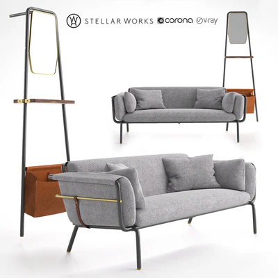 STELLAR WORKS Valet Love Seat &amp; Hallway — Ver 1