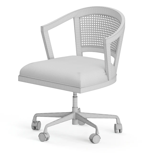 Lisbon Cane Swivel Desk Chair — Скачать