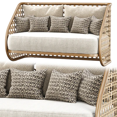 Carry rattan loveseat SA11 / Двухместный диван из ротанга — Вид 1