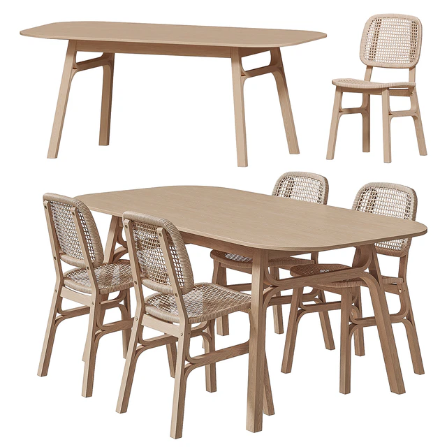 IKEA VOXLÖV Dining table and chair — Descargar
