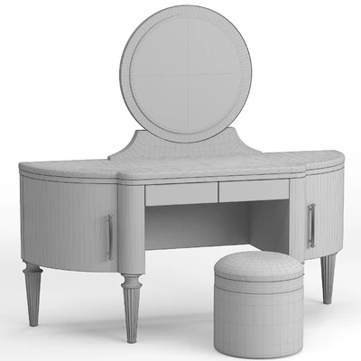 Туалетный столик DAME By Longhi, дизайн Giuseppe Iasparra с Пуфом Loft concept Golden Belt — Вид 3