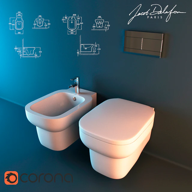 Toilet and bidet Jacob Delafon Replay — Descargar