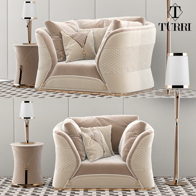 Turri Vogue armchair set — Скачать