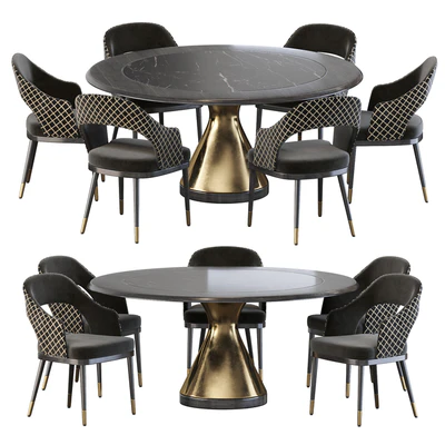 Stainless Steel Chair and Dolly Tonin Casa table — Вид 1