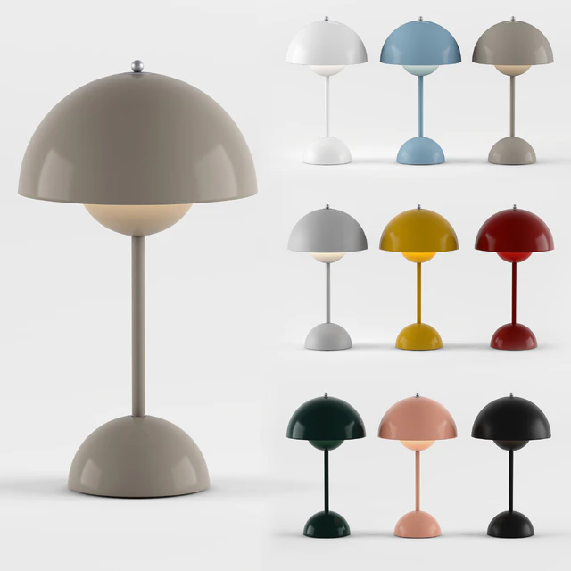 Flowerpot VP9 Verner Panton 1968, Portable table lamp — Скачать