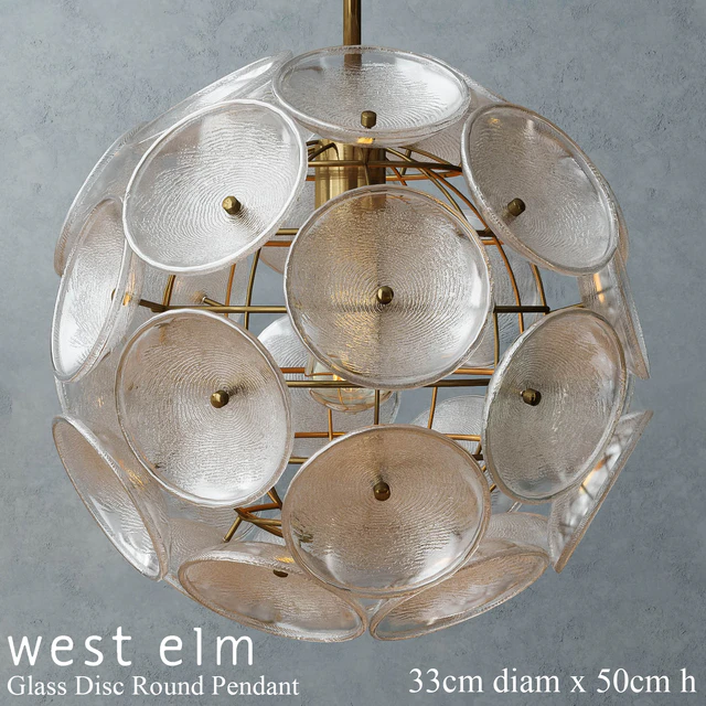 West elm - Glass Disc Round Pendant — Скачать