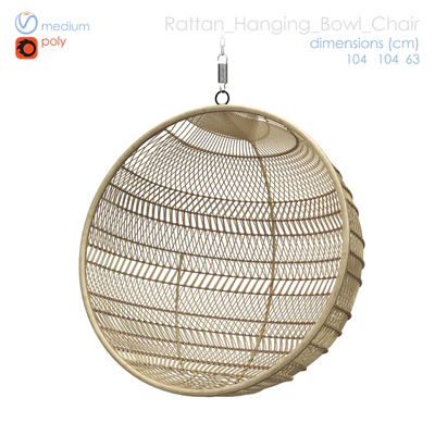 wicker chair BALL — Ver 1