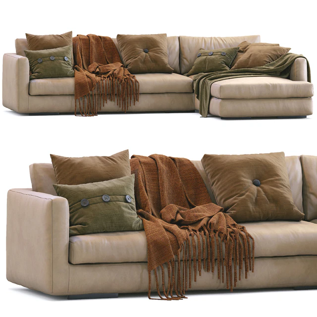 Flexform Leather Sofa MAGNUM — Скачать