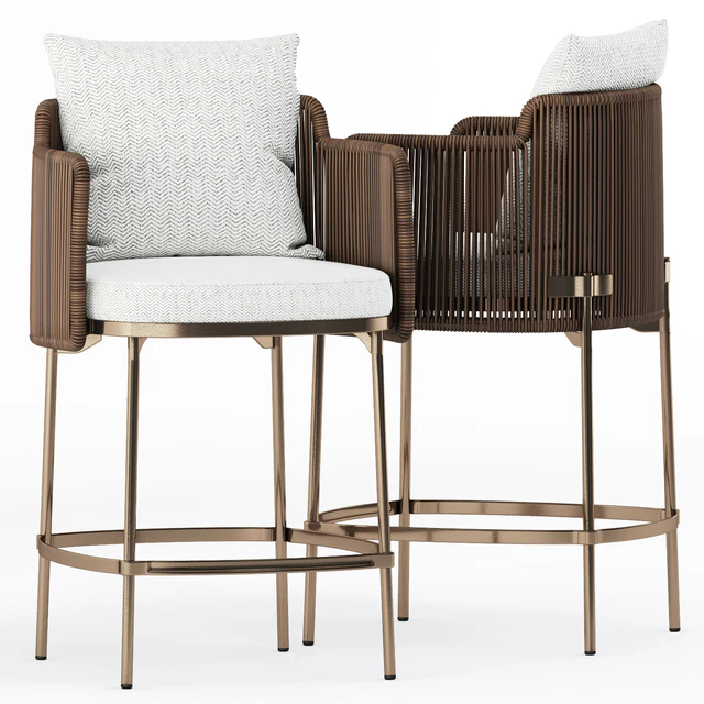 TAPE CORD OUTDOOR bar chair by Minotti — Descargar
