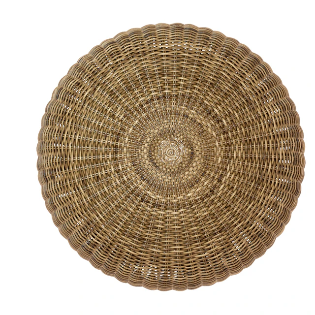 round braided rattan pouf. California — Descargar
