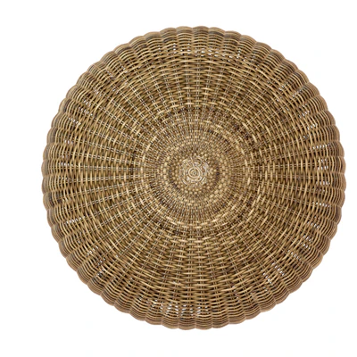 round braided rattan pouf. California — Ver 3
