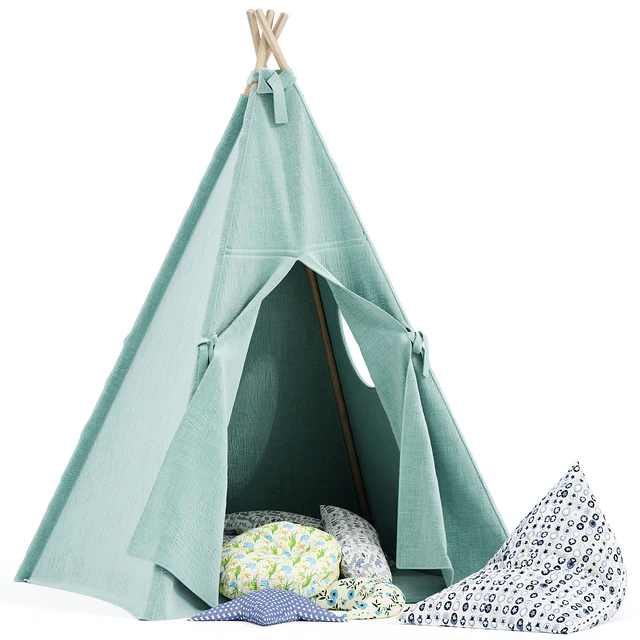 Kids Teepee Tent Set Mint — Скачать