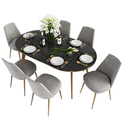 West Elm  Finley Dining Chair & Arden Dining Table — Ver 2