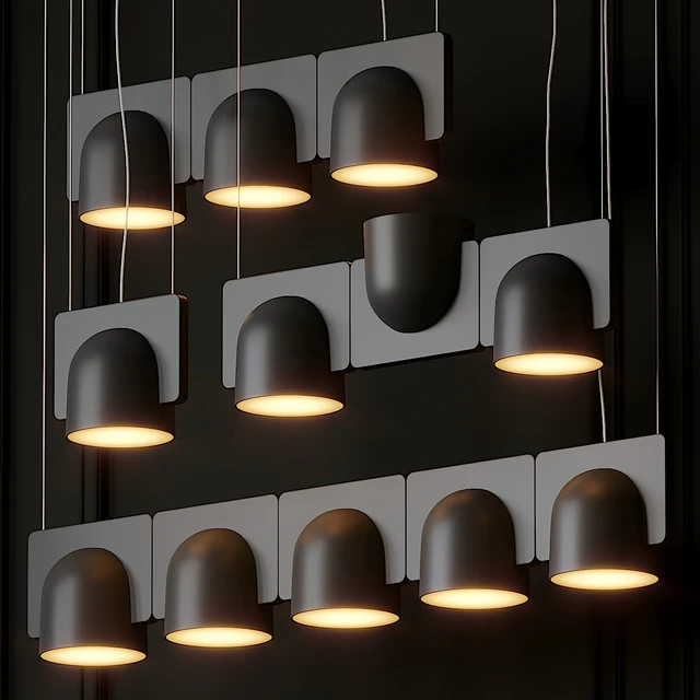 FontanaArte Igloo Suspension Lamps 4 Positions — Скачать