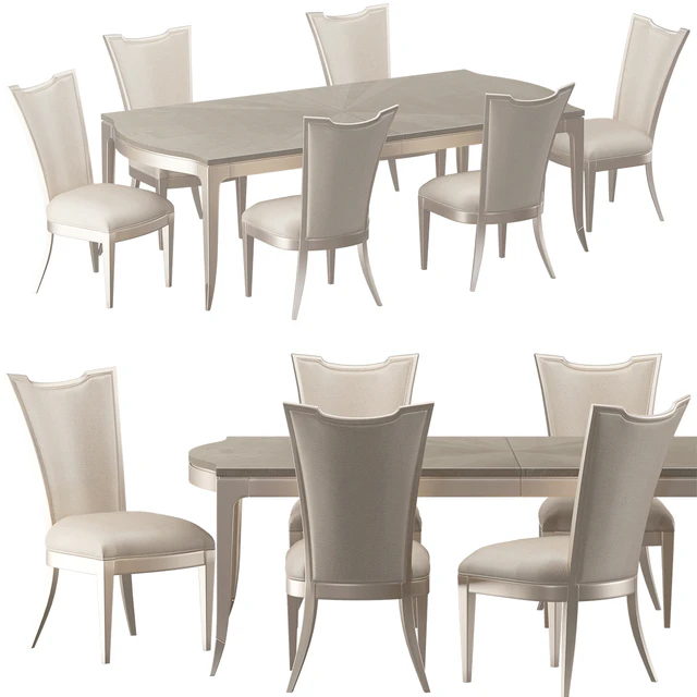Caracole-Very Appealing-Silver Platter Table Set — Descargar