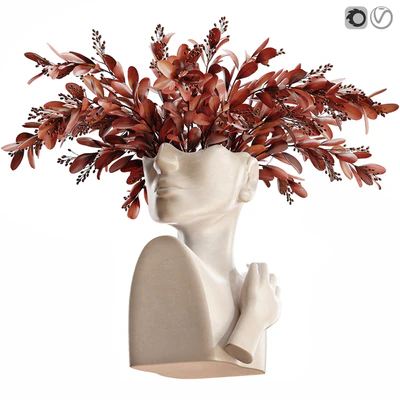 Human face art vase — Ver 3