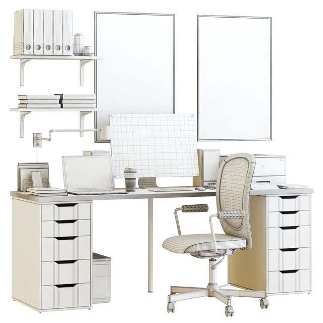IKEA ALEX workplace with FLINTAN chair — Descargar